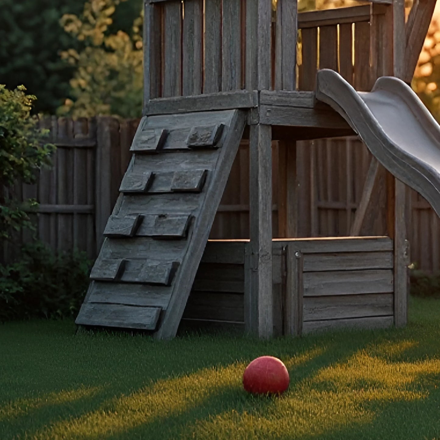 Wooden Swing Set with Slide & Playhouse – Outdoor Playground for Kids Backyard Fun
