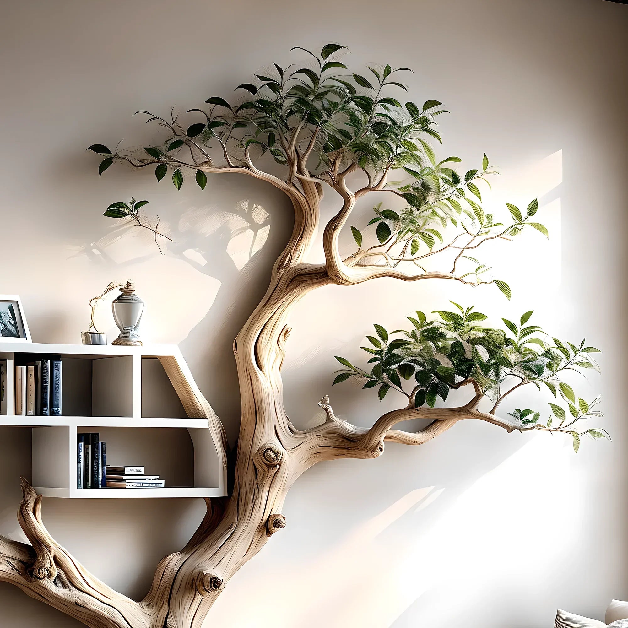 Bookcases for home decoration, tree-shaped bookcases for wall decoration