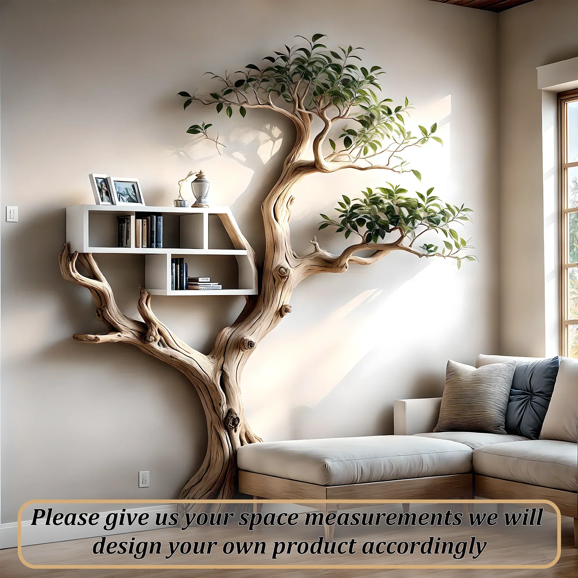 Bookcases for home decoration, tree-shaped bookcases for wall decoration