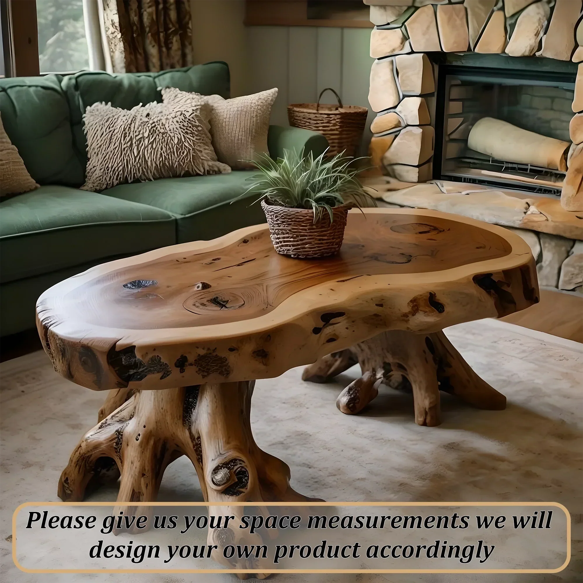 Handmade coffee table, modern driftwood coffee table