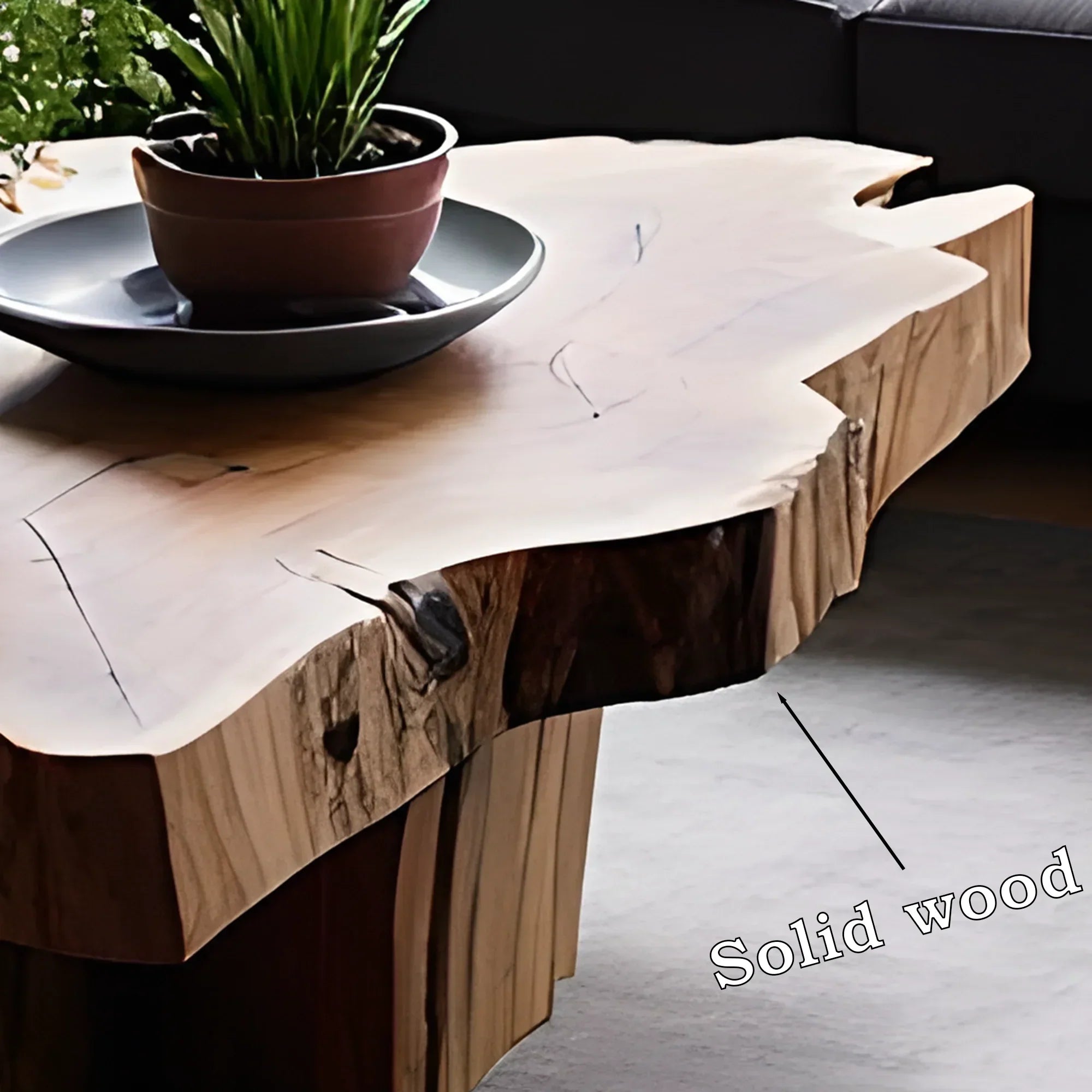 Modern coffee table living edge solid coffee table farmhouse wood coffee table reclaimed wood table living room wood table home decor table