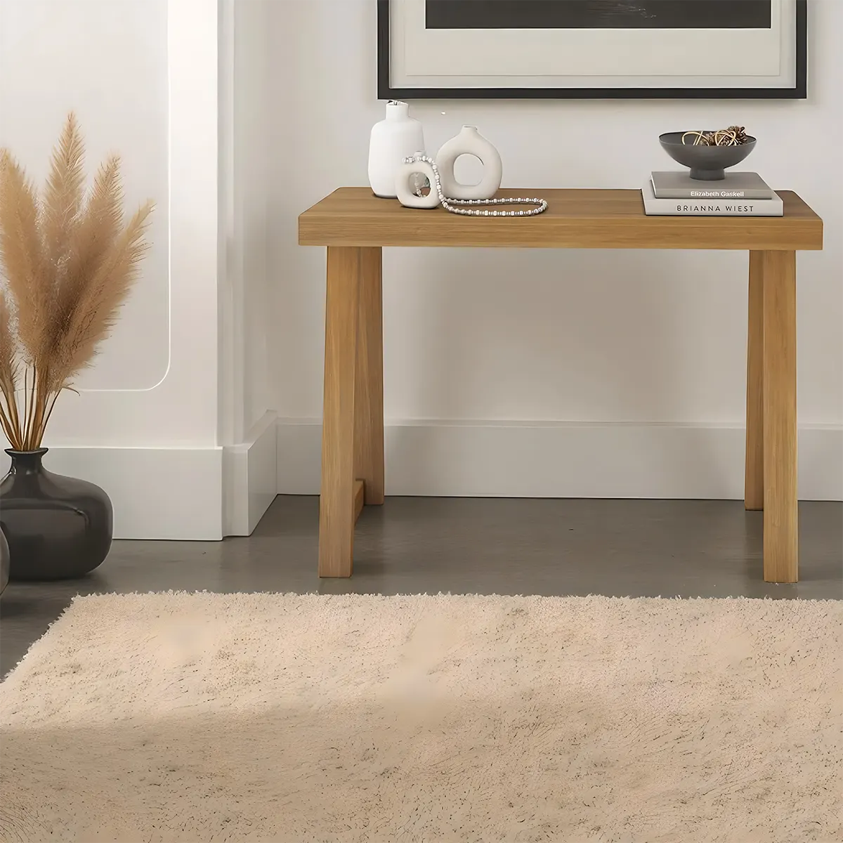 Minimalist Console Table – Natural Oak, Elegant and Refined