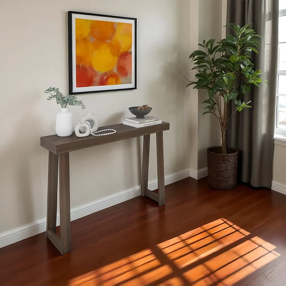 Minimalist Console Table – Natural Oak, Elegant and Refined