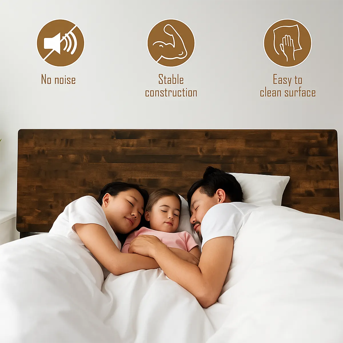 Modern Platform Design Natural Wood Bed – Luxurious & Durable - Rustira