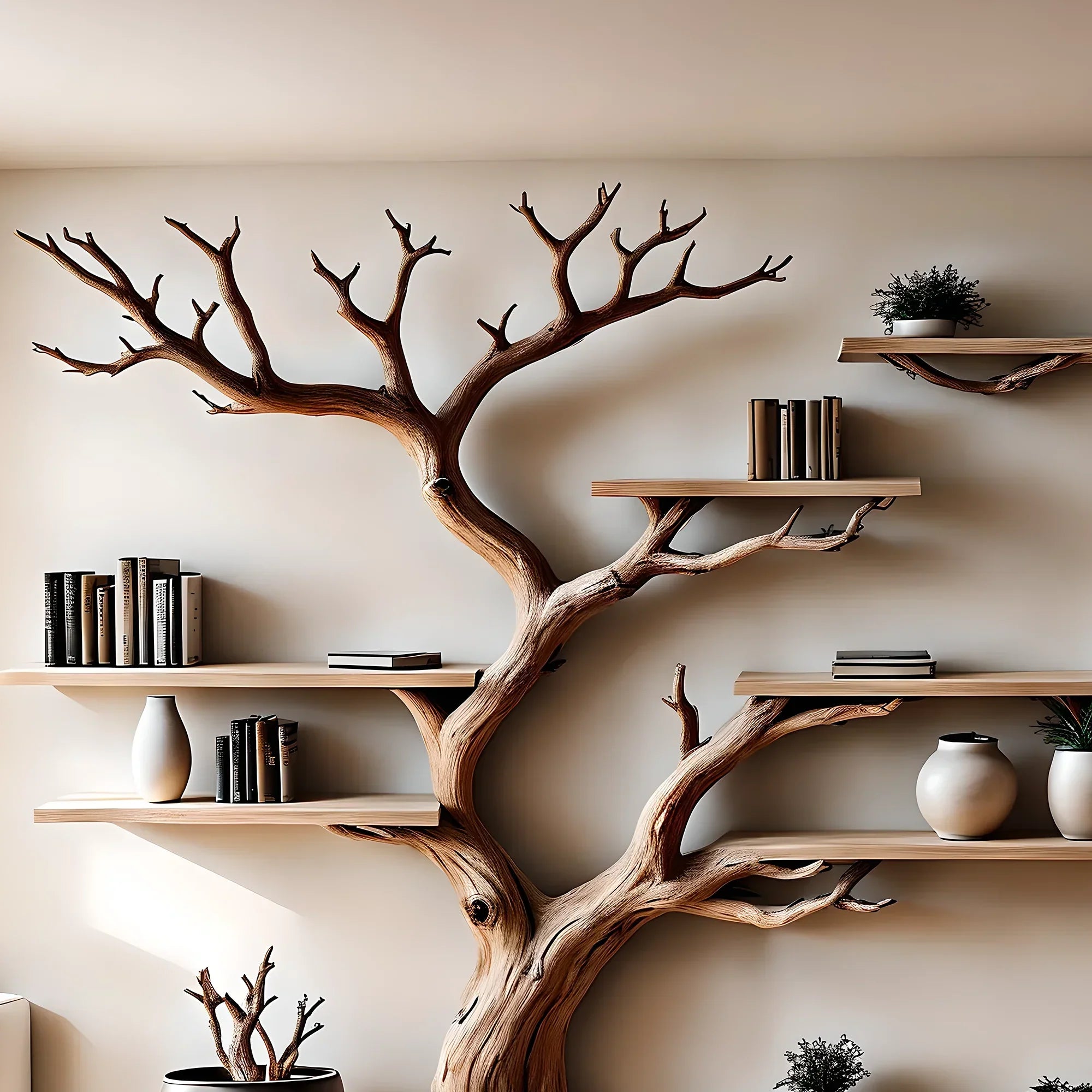 Perennial wooden bookshelf, solid wood bookshelf, office decoration bookshelf, home decoration