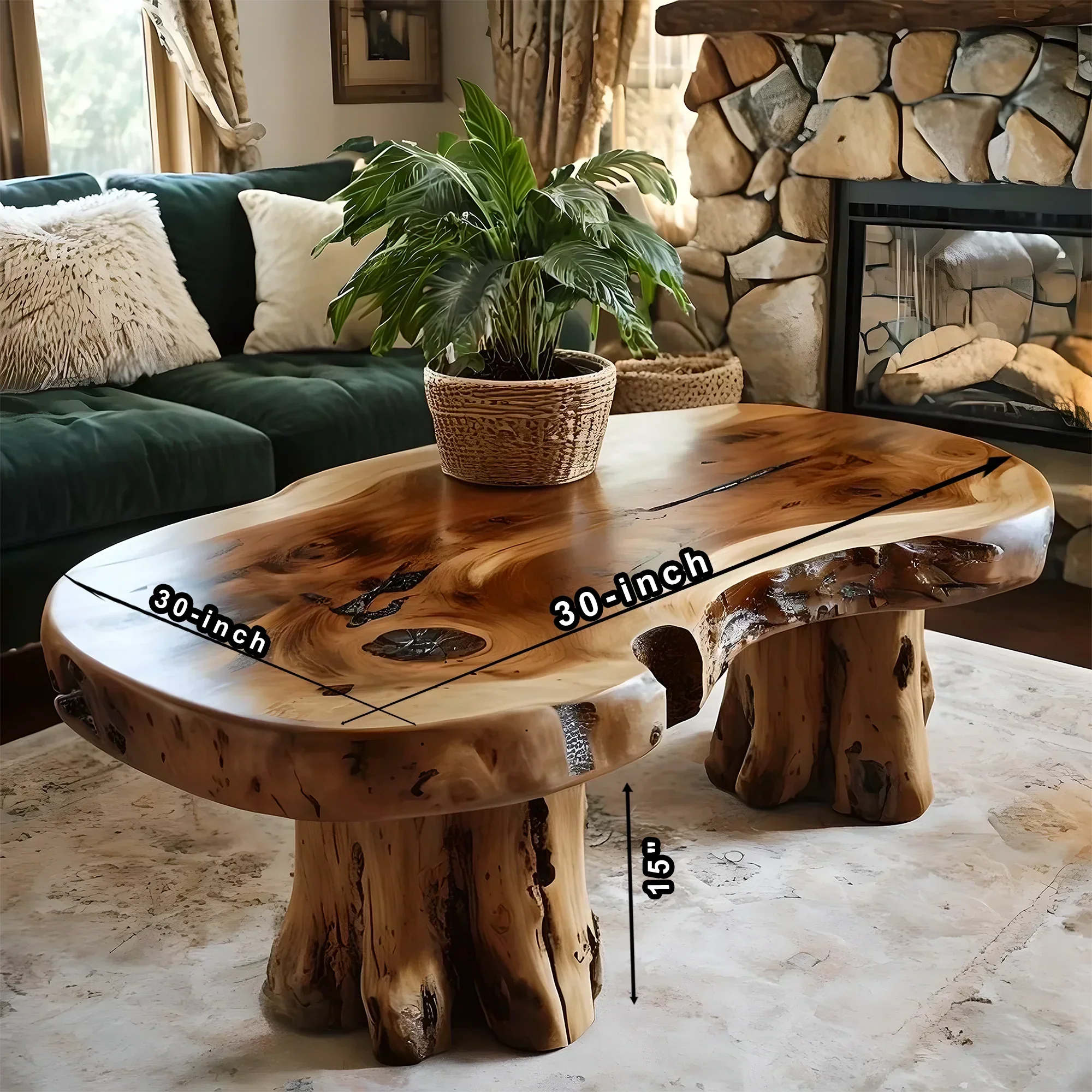 rustic tea table, solid wooden tea table