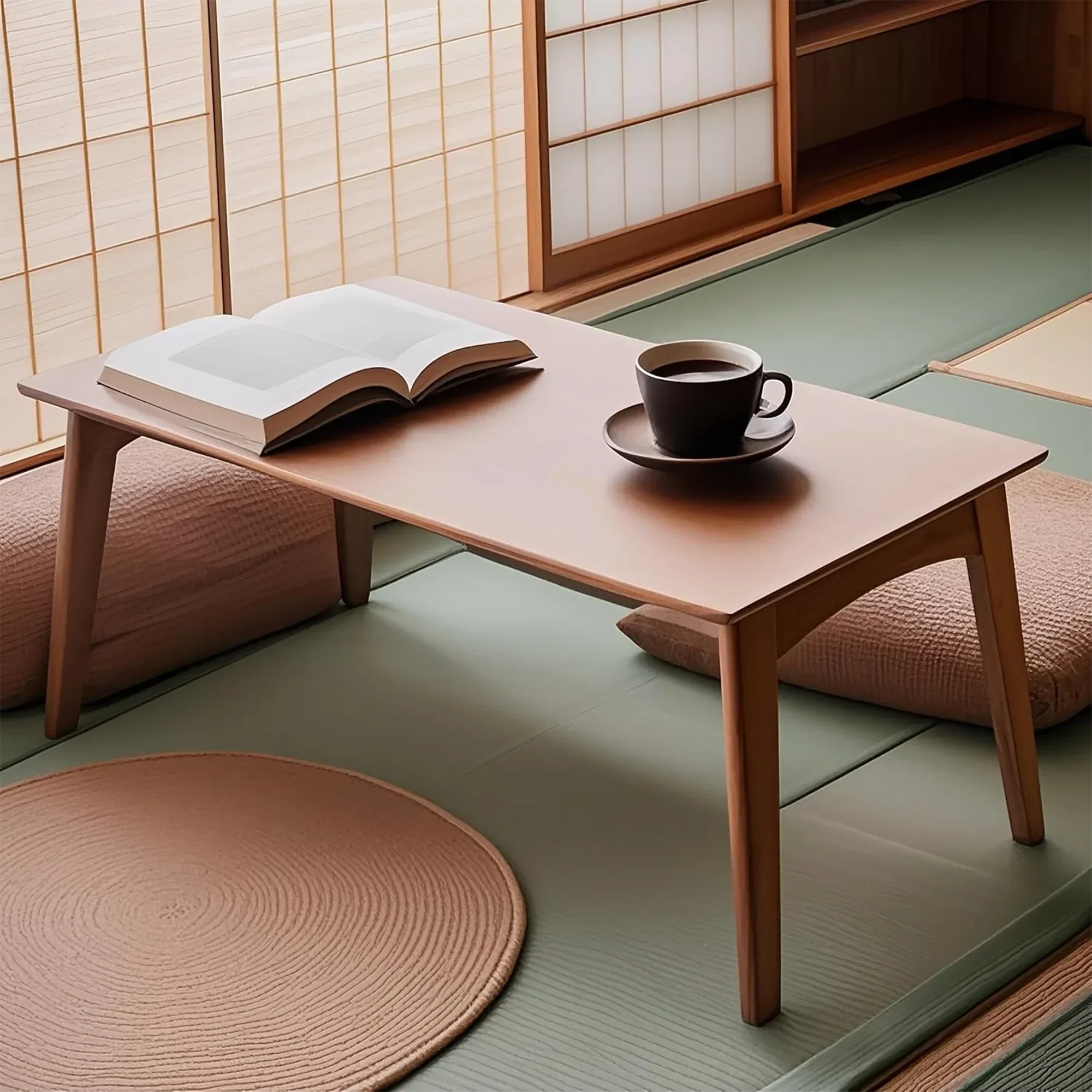 Small Foldable Bamboo Table Folding Coffee Table Bedside Computer Table