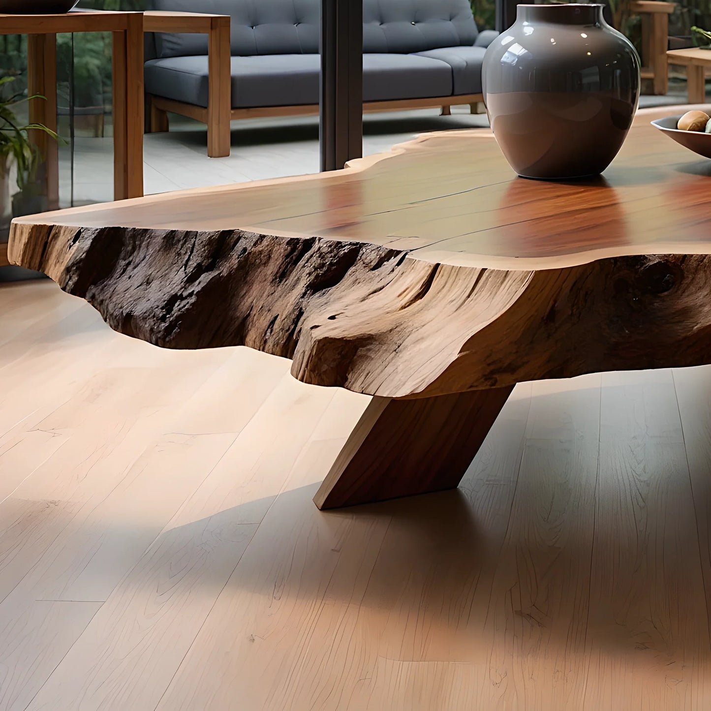 Solid Wood Coffee Table – Handmade Rustic Charm