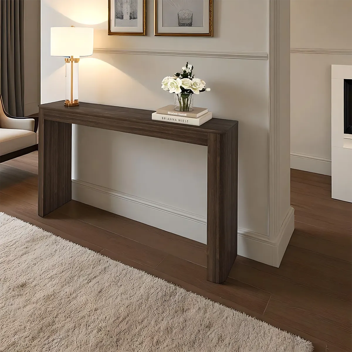 Solid Wood Console Table – Minimalist Design, Elegant and Sophisticated