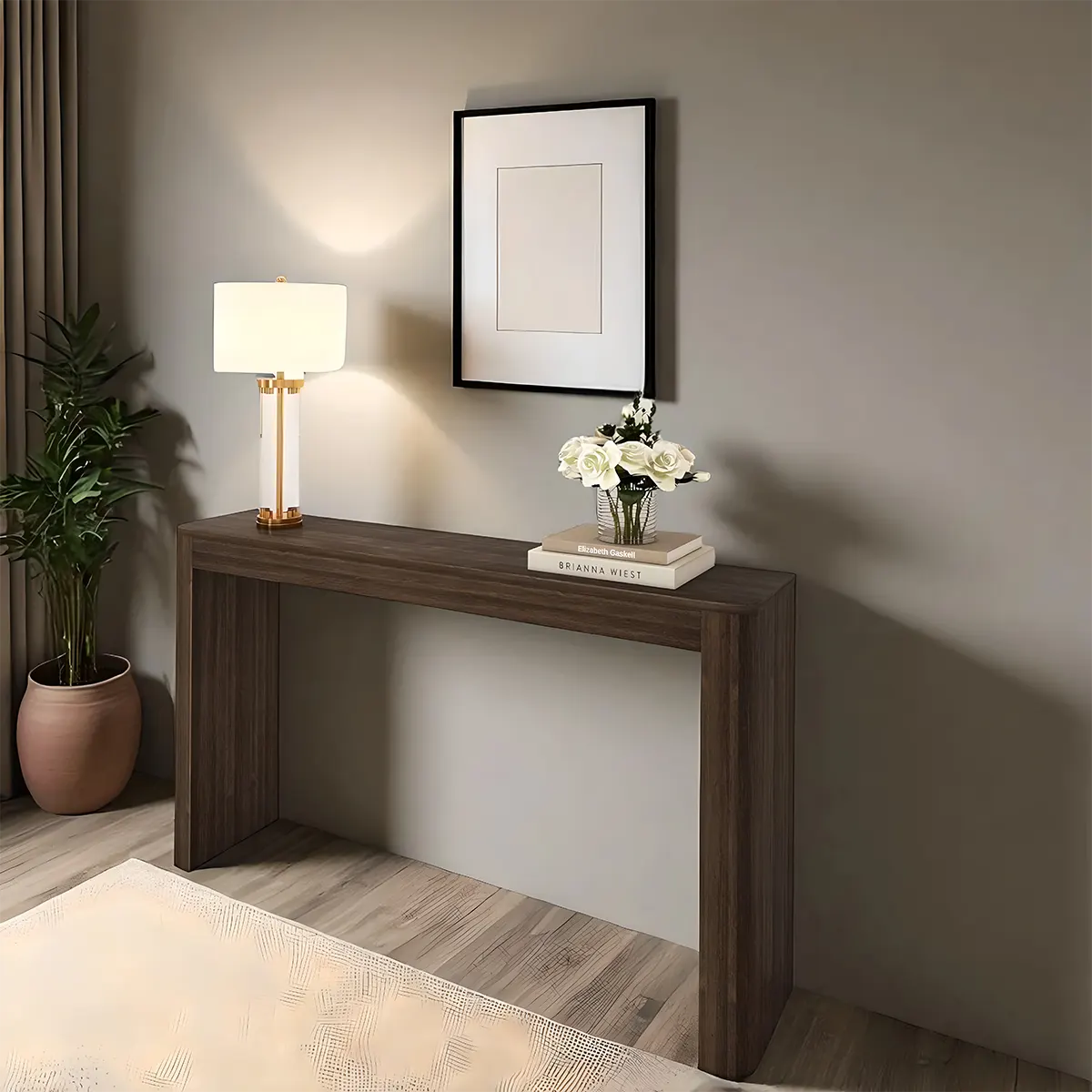 Solid Wood Console Table – Minimalist Design, Elegant and Sophisticated