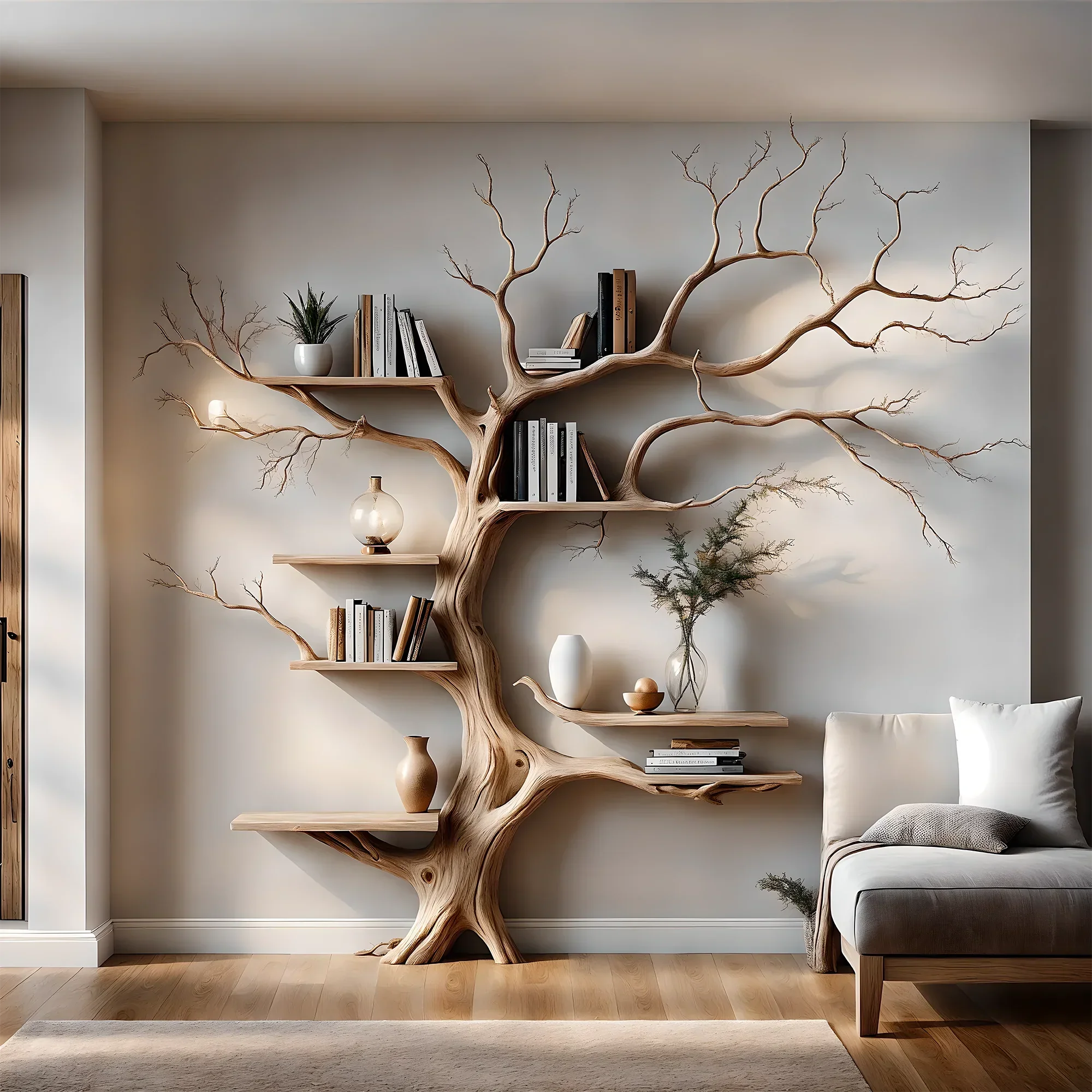 Souvenir decoration shelves, tree-shaped book shelves, home decoration book shelves.