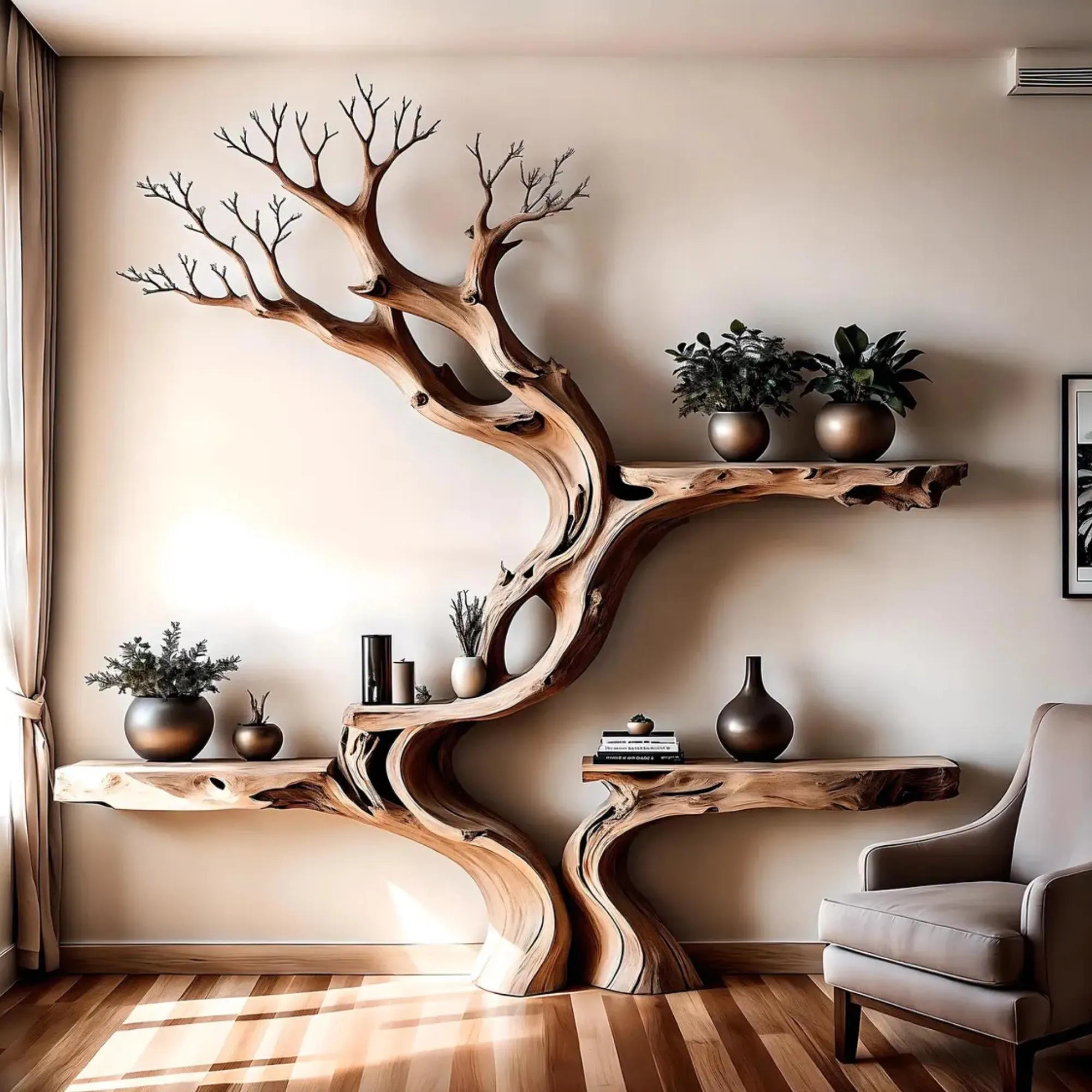 Branch Bookshelf – Nature’s Art in Your Space .