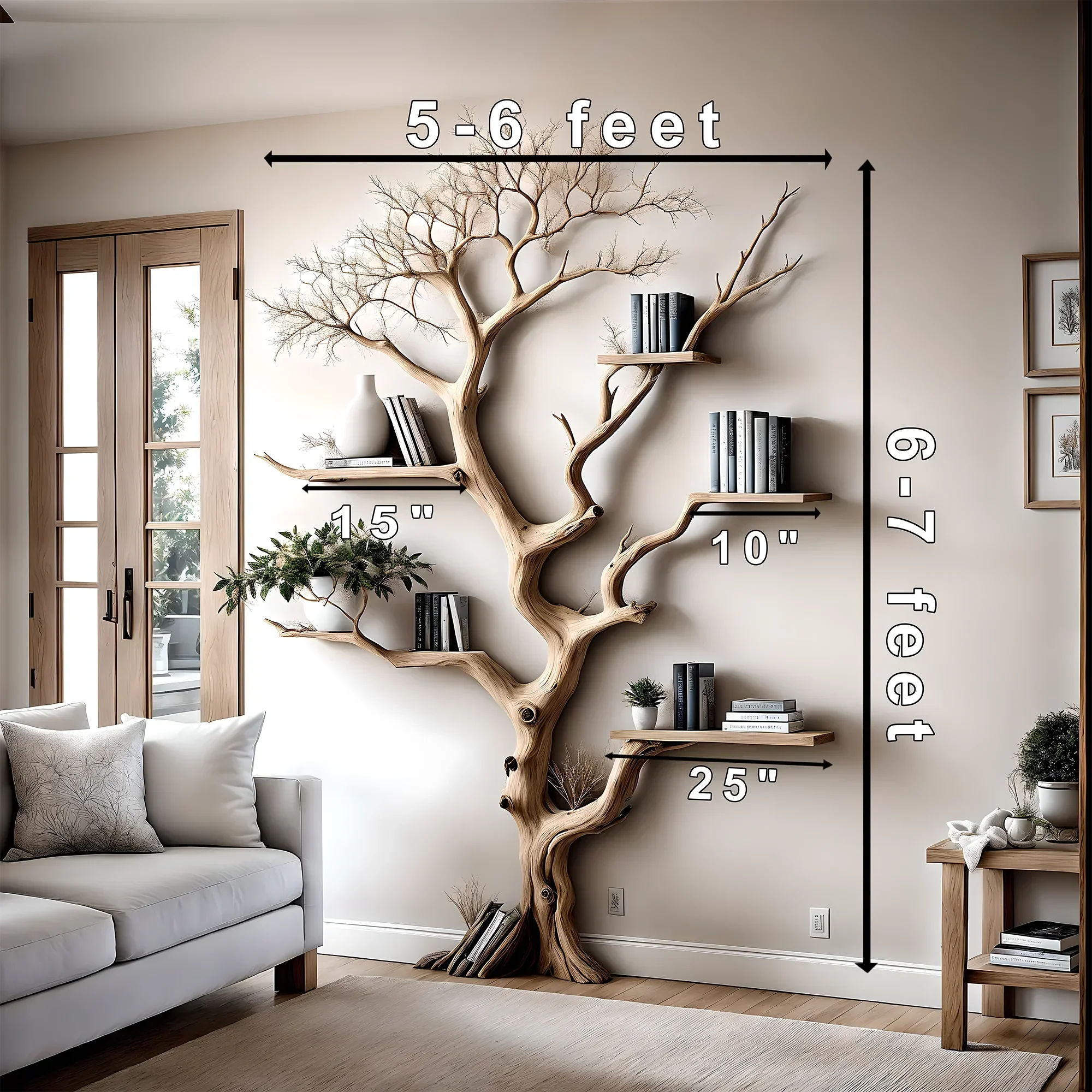 Wall corner shelves, decorative bookshelves