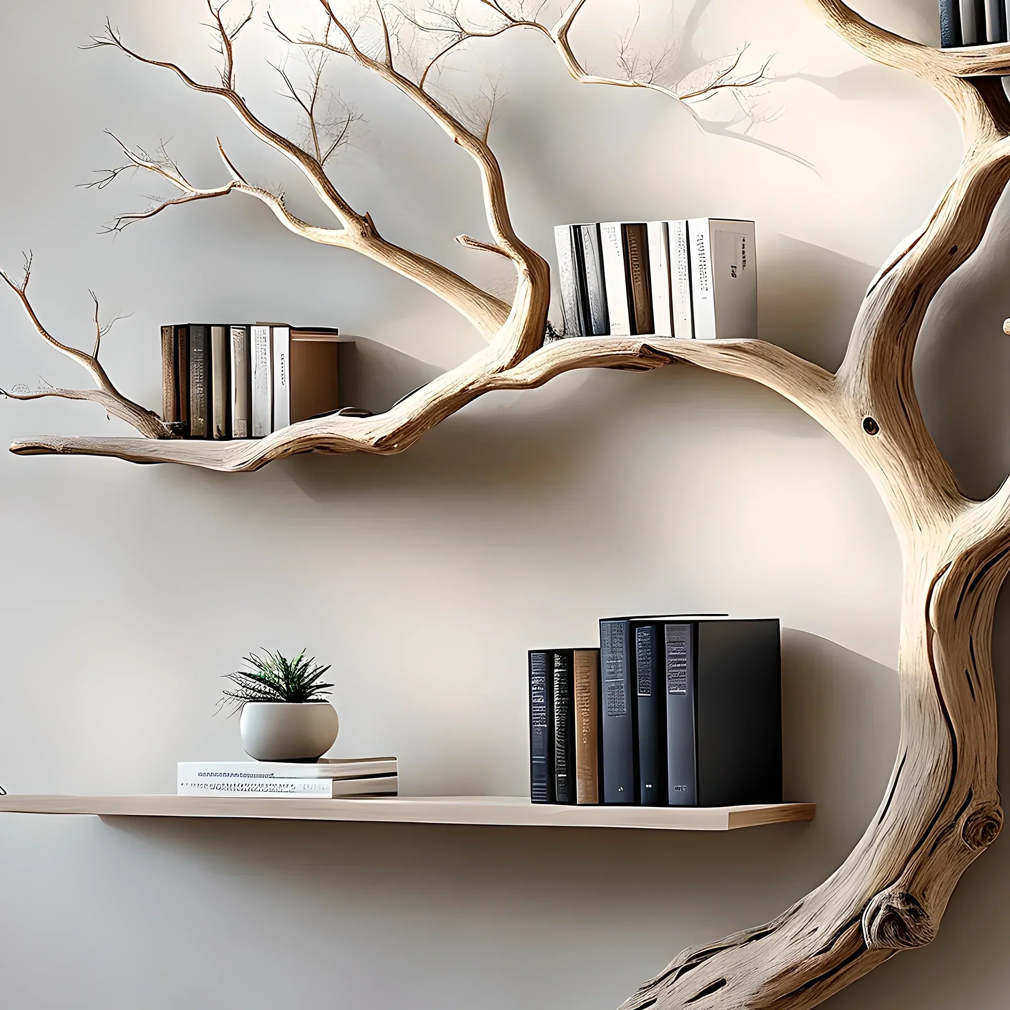 Wall-mounted decorative bookshelves, tree-shaped bookshelves