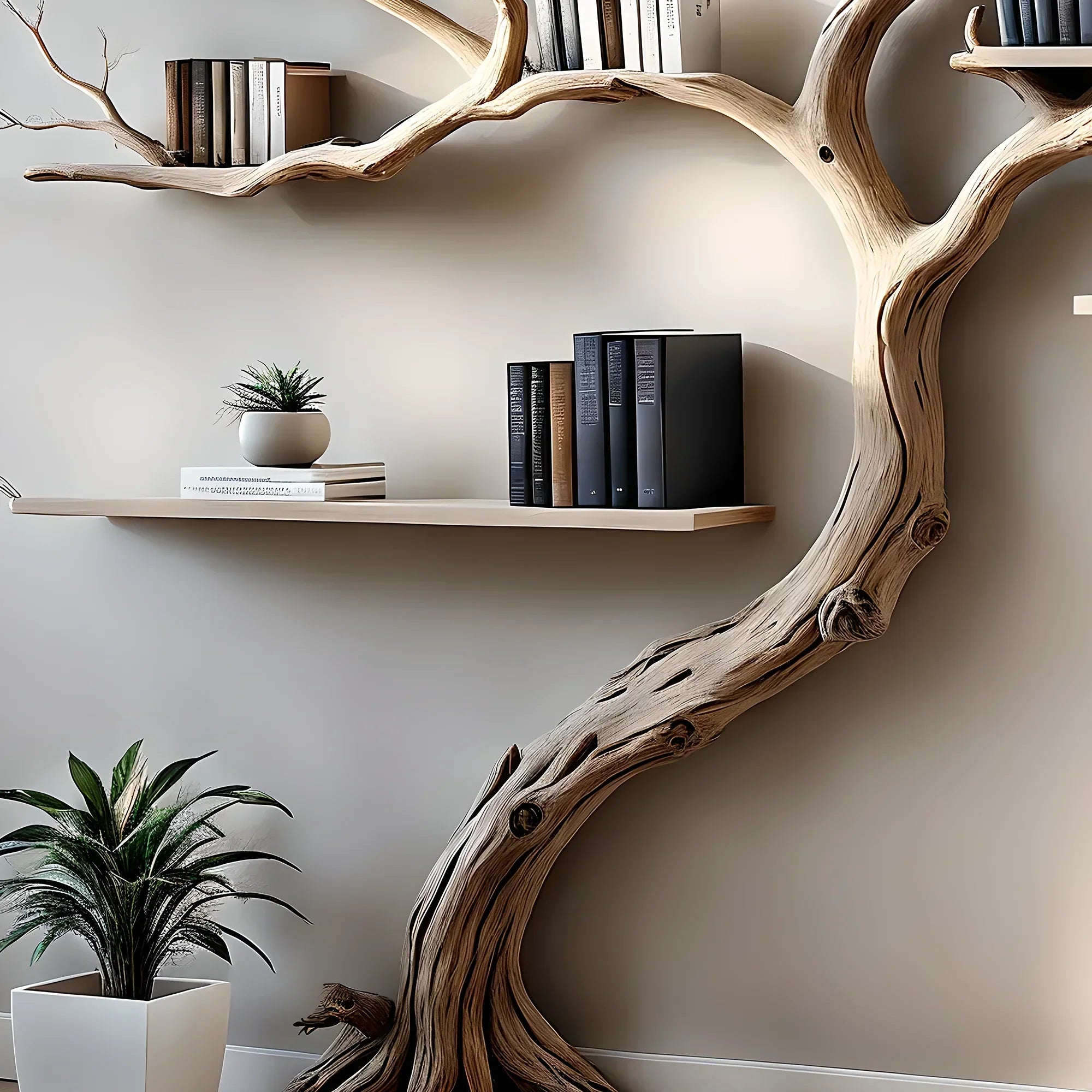 Wall-mounted decorative bookshelves, tree-shaped bookshelves