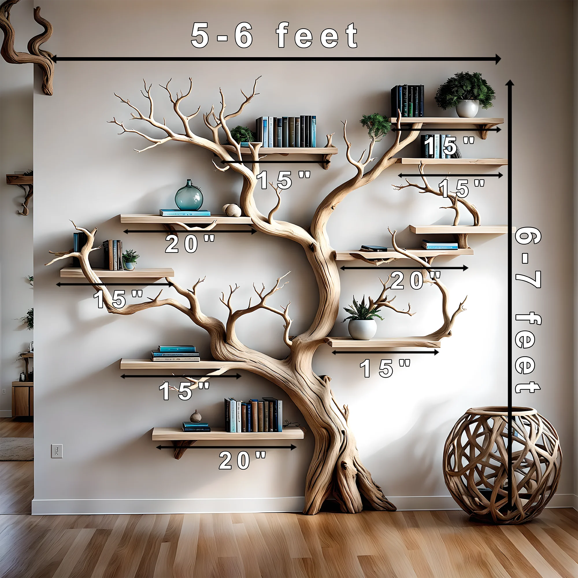 book tree indoor decorative tree living room decoration children's room decoration monolithic tree-shaped bookshelf 