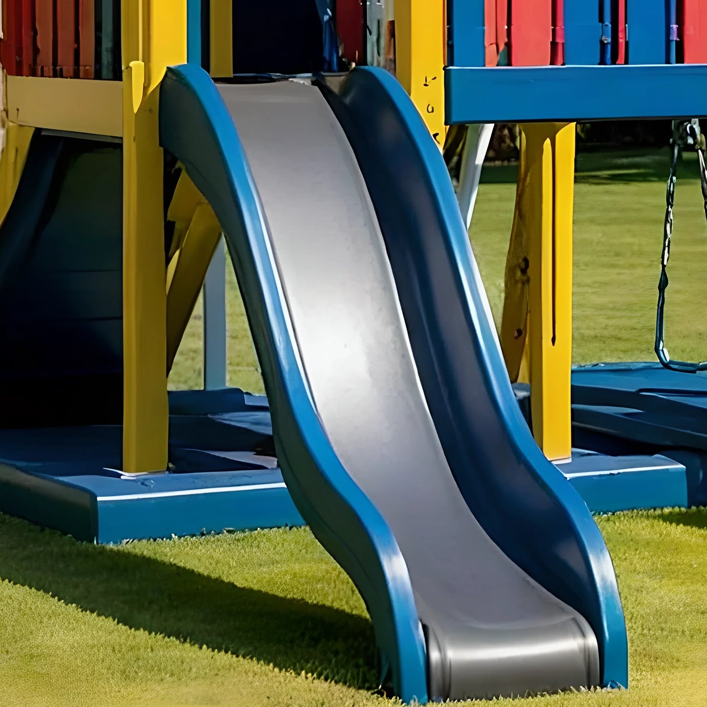 Heavy-Duty Wooden Swing Set – Outdoor Play Structure with Slides & Climbing Features