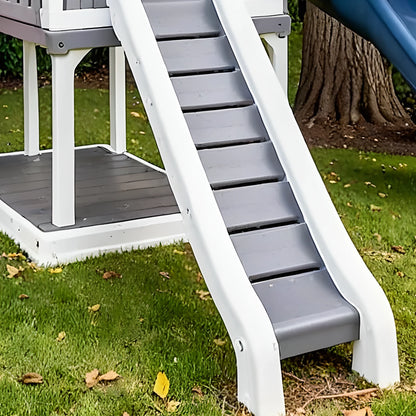 Kids Outdoor Wooden Playset – Safe Backyard Playground with Swings & Slides
