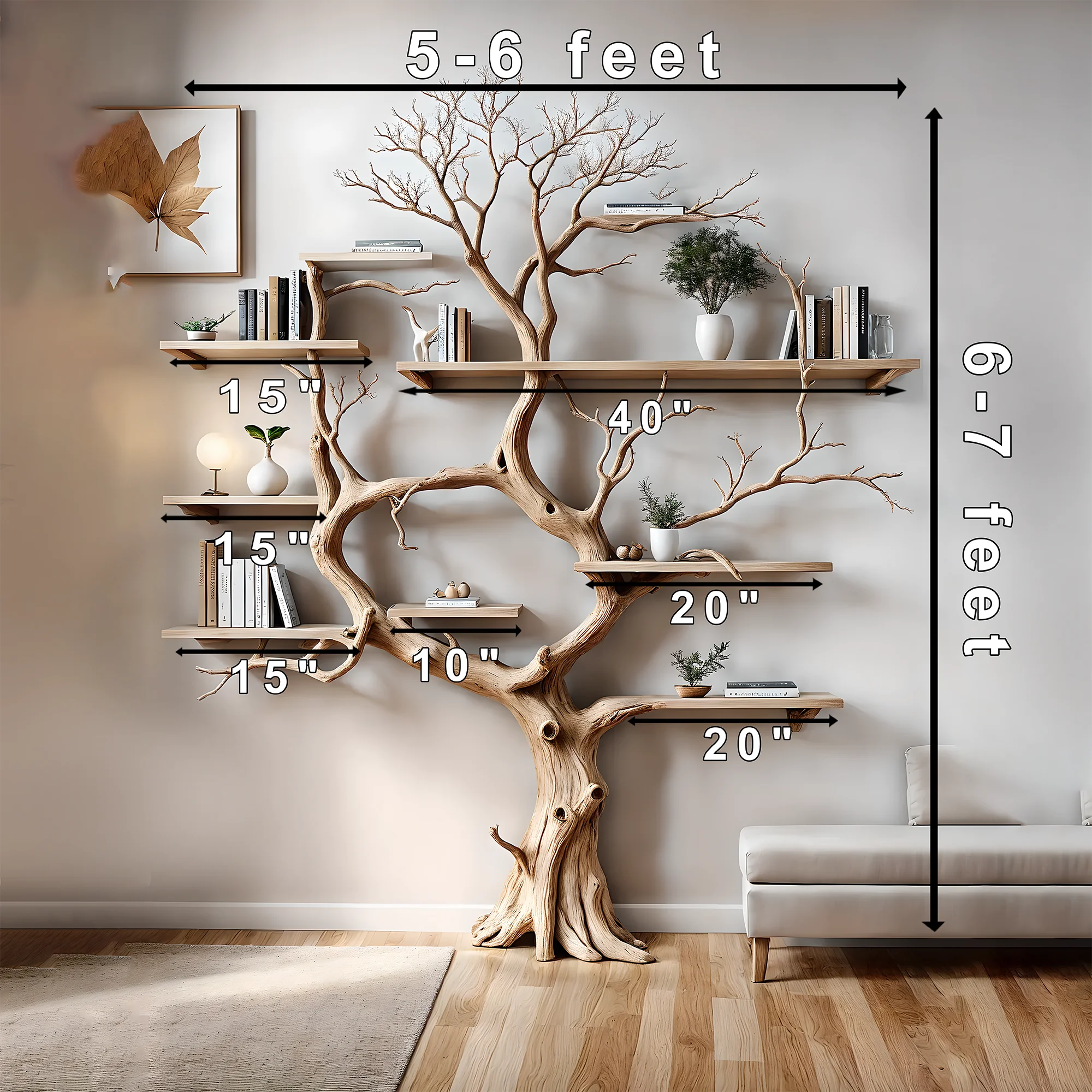 Tree-shaped souvenir display shelf, bookshelf, home decoration bookshelf, children's room decoration 