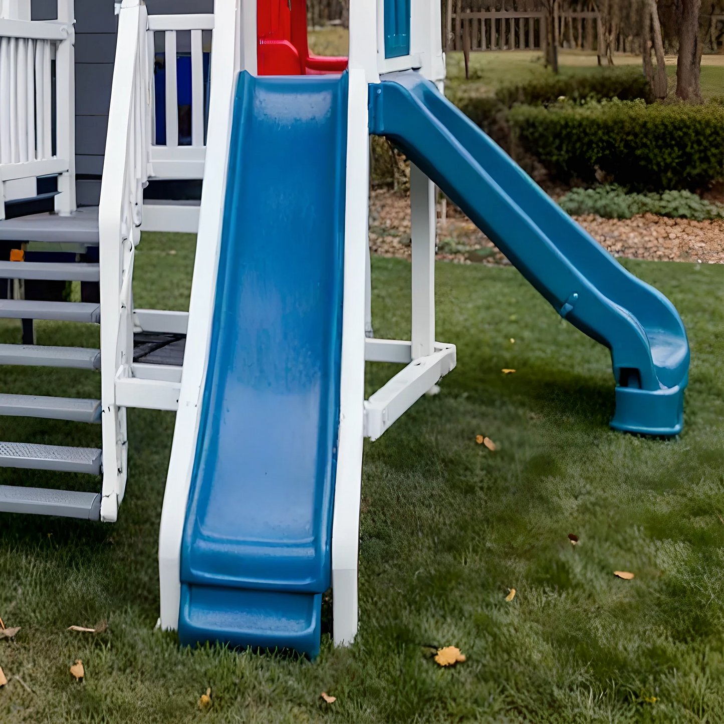 Backyard Swing Set with Double Slides & Playhouse – Outdoor Playground for Kids
