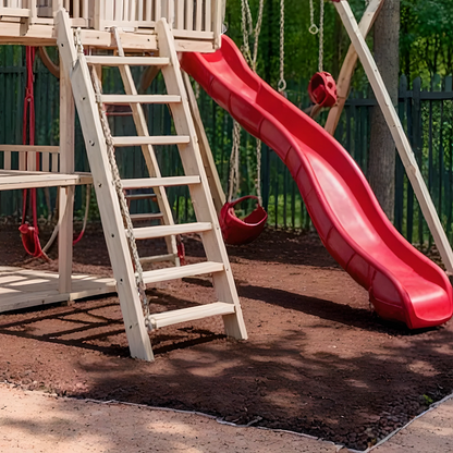 Premium Wooden Swing Set – Sturdy Backyard Playground with Slides & Swings
