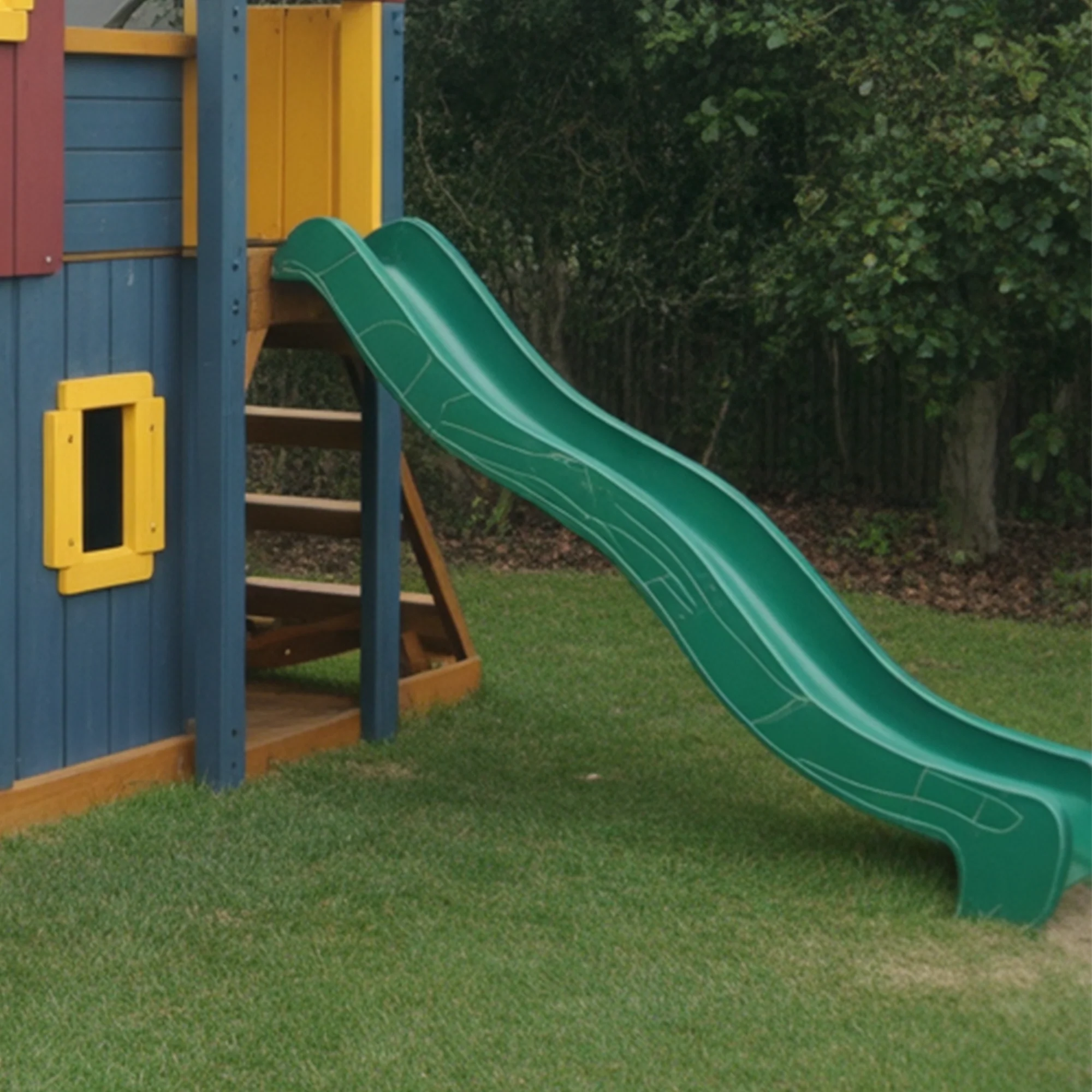 Wooden Castle Playhouse with Slide & Swings | Durable Outdoor Playground Tower for Kids Adventure