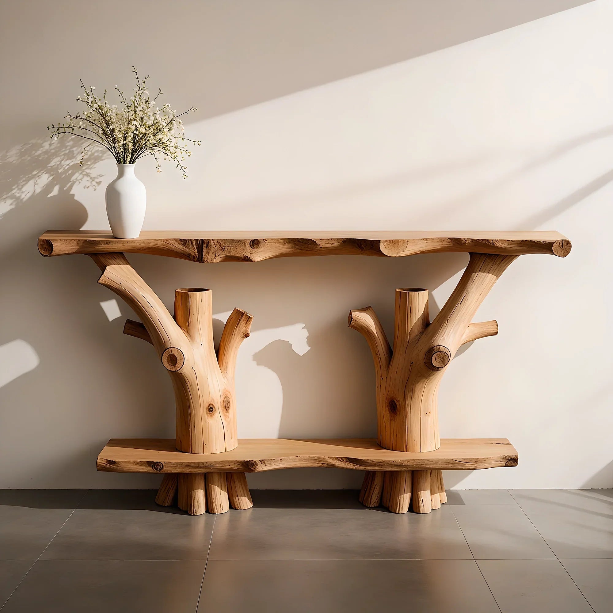 2 tier console table, rustic table, 100% handmade table, entryway table. 