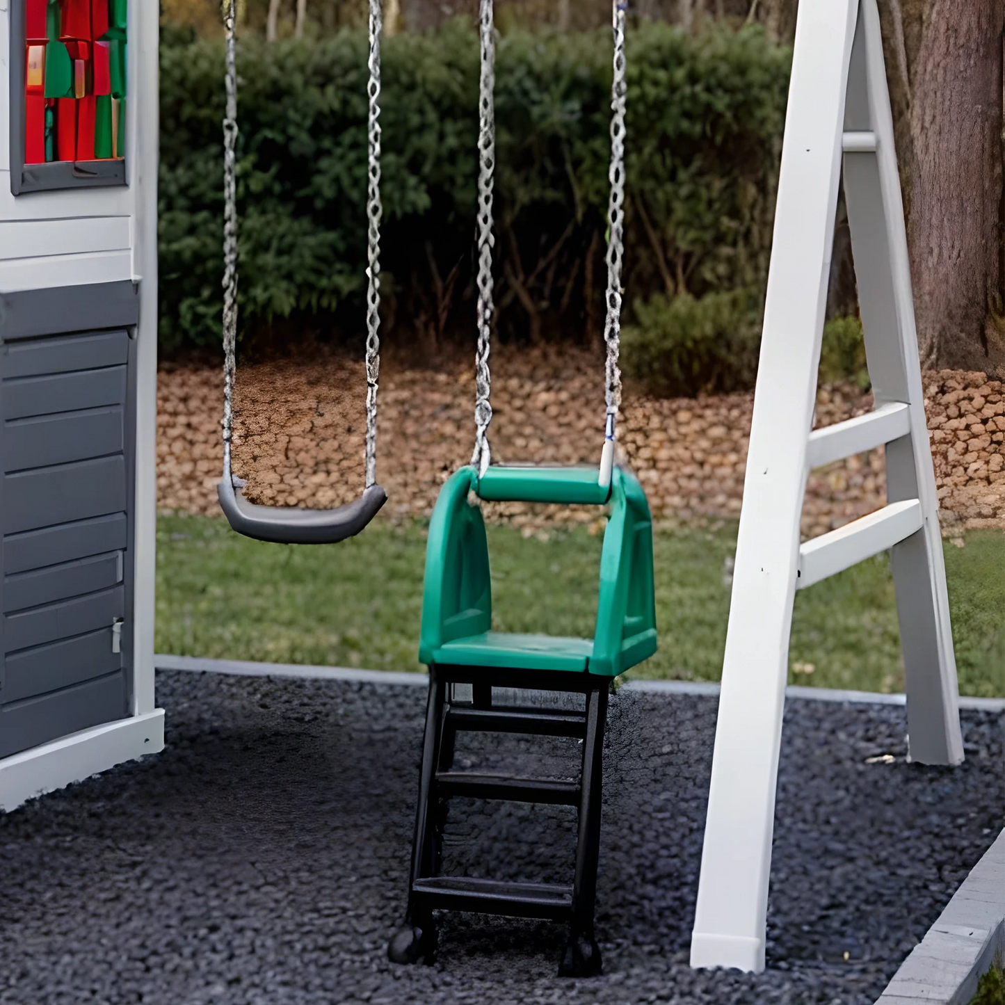 Large Outdoor Swing Set for Kids – Safe Backyard Playground with Slides & Playhouse