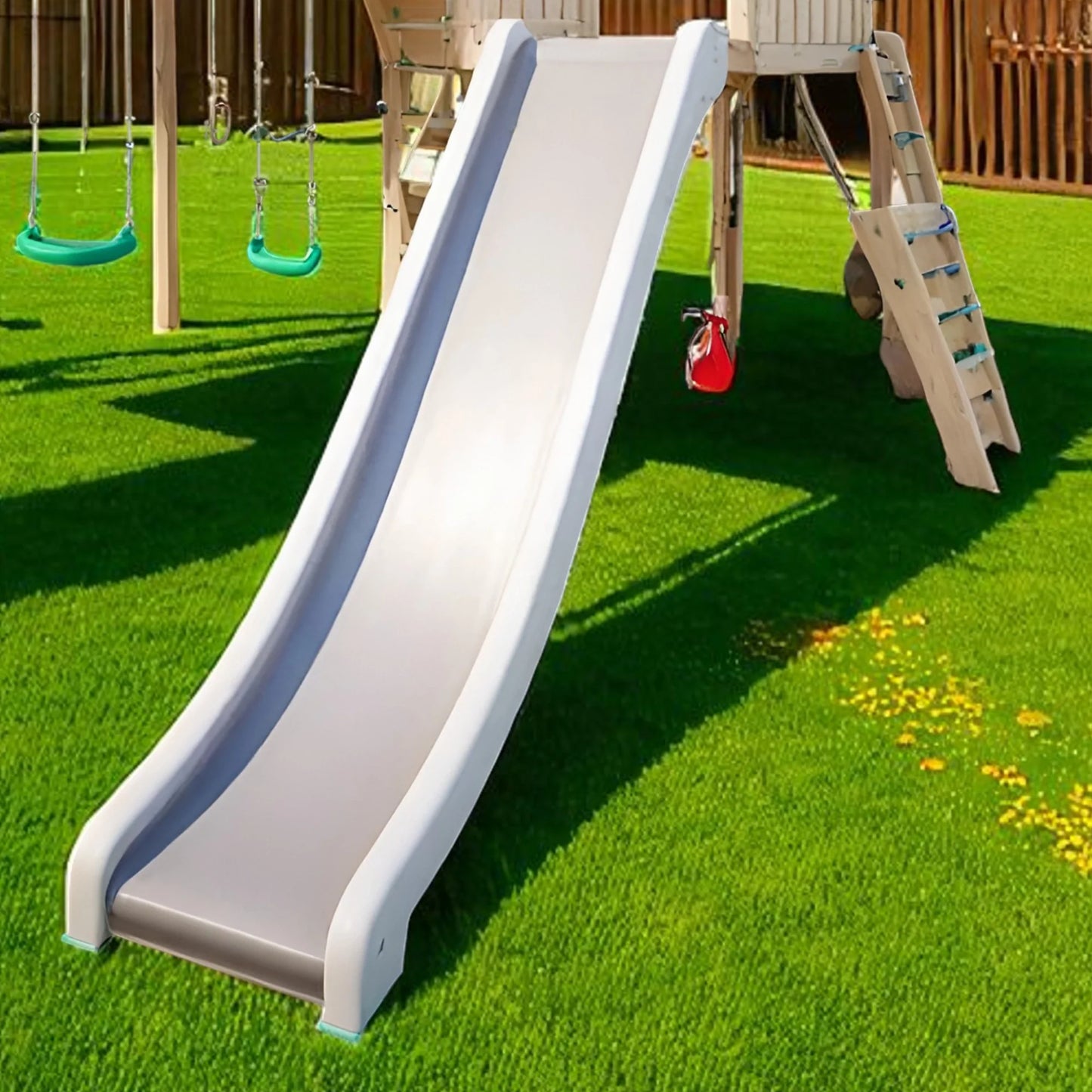Kids Wooden Swing Set with Sandbox & Slide – Outdoor Playground Equipment