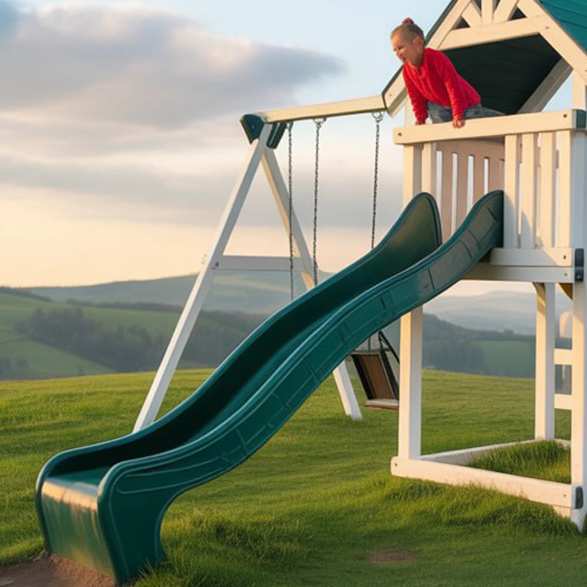 Large Outdoor Playset for Kids – Swings, Slide & Climbing