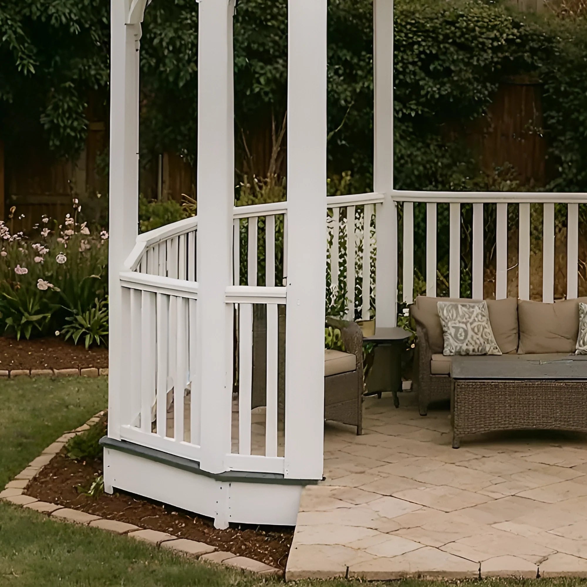 12x12 Wooden Octagon Gazebo with Railings & Shingle Roof | Outdoor Pavilion for Garden, Patio & Backyard
