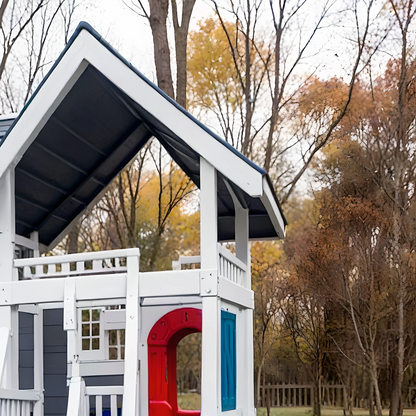 Backyard Swing Set with Double Slides & Playhouse – Outdoor Playground for Kids