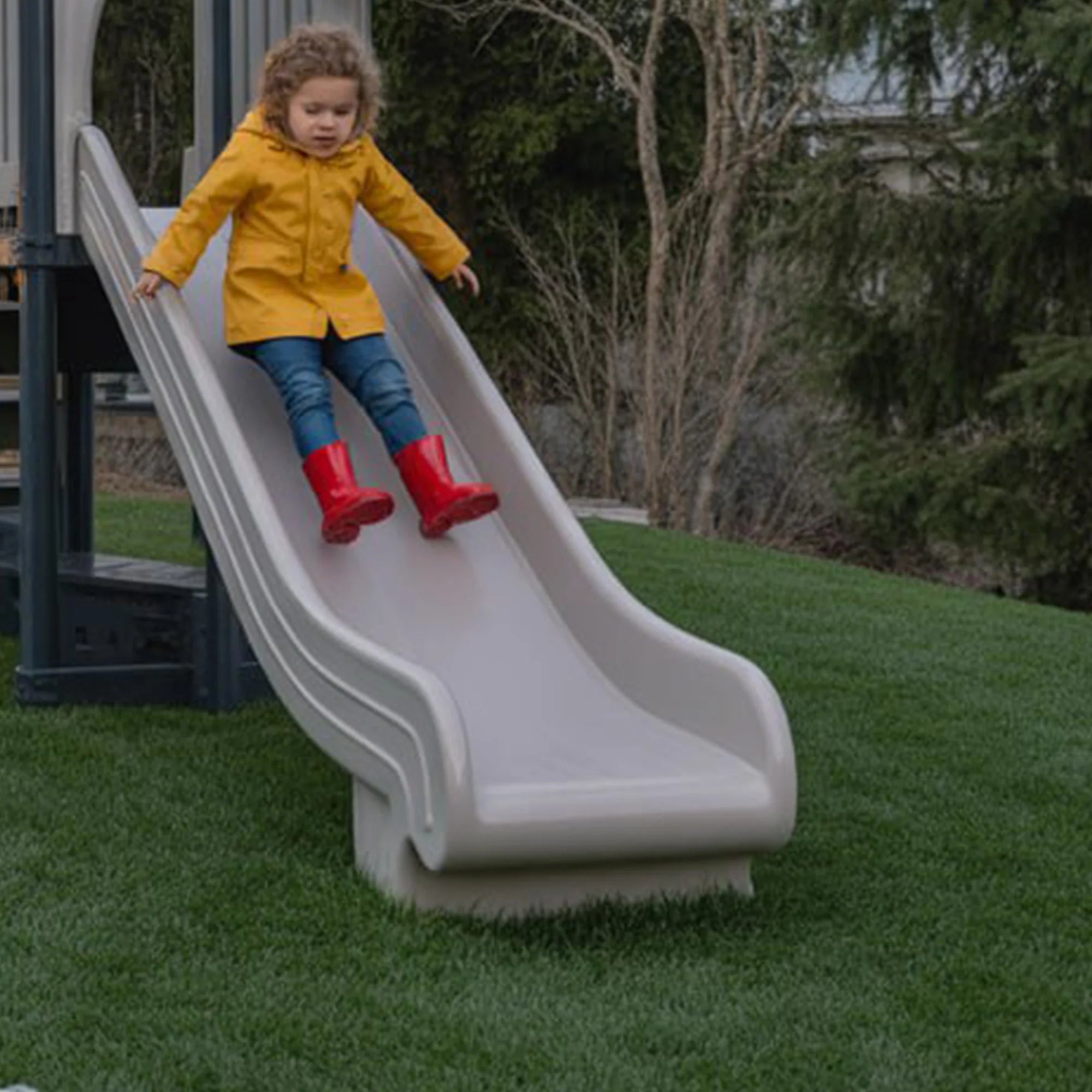 Backyard Kids Slide Playset – Compact Outdoor Playground with Climbing Ladder | 22ft x 6ft x 9ft