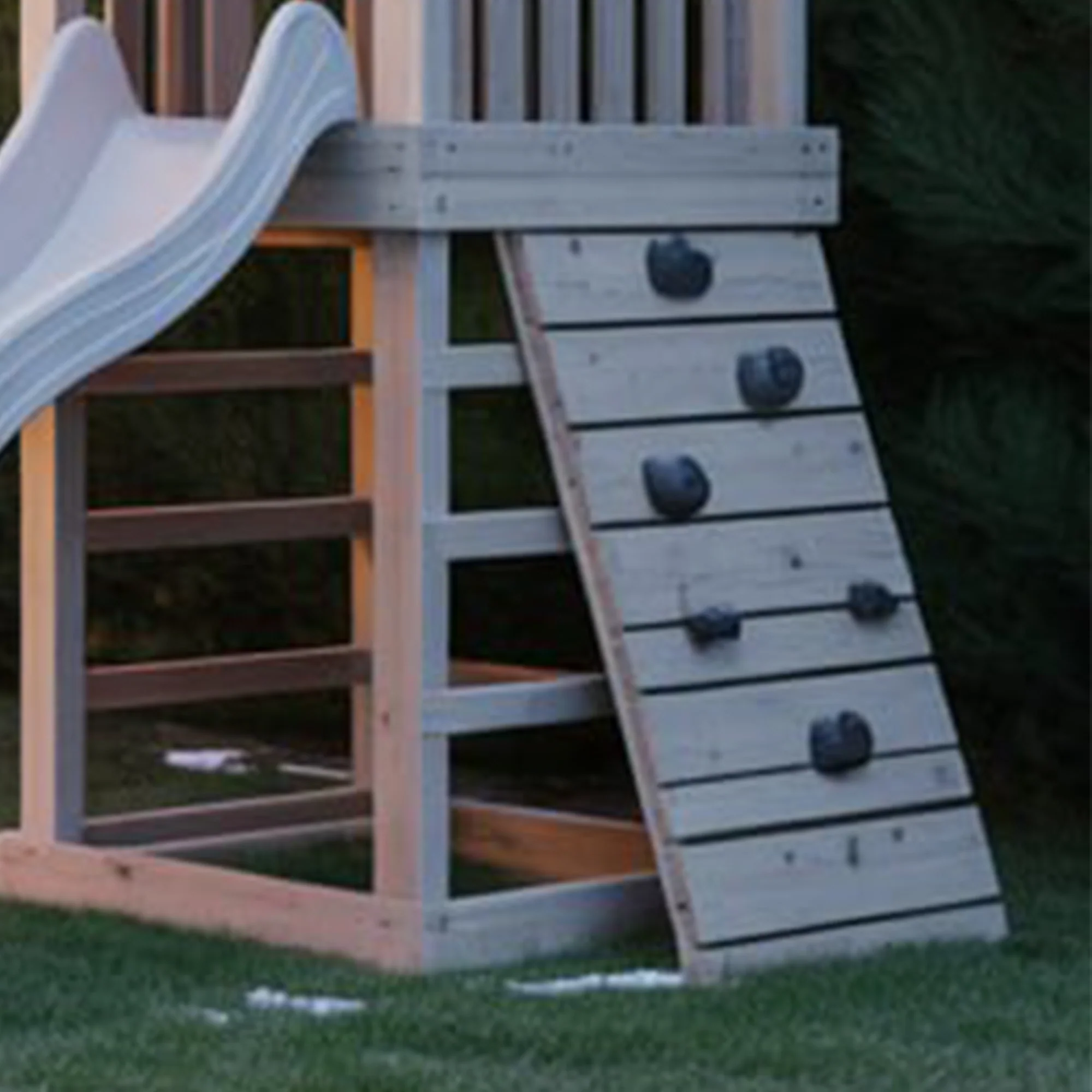 Premium Outdoor Wooden Playset with Double Swings, Slide & Climbing Tower – 22ft x 12ft x 9ft