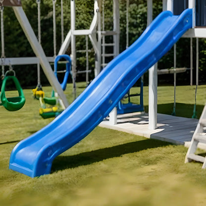 All-in-One Wooden Swing Set – Outdoor Playset with Double Slides & Swings