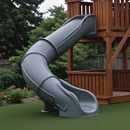Large Wooden Swing Set for Backyard – Playhouse, Slide, and Double Swings for Children