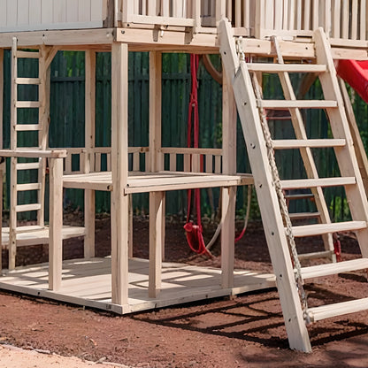 Premium Wooden Swing Set – Sturdy Backyard Playground with Slides & Swings