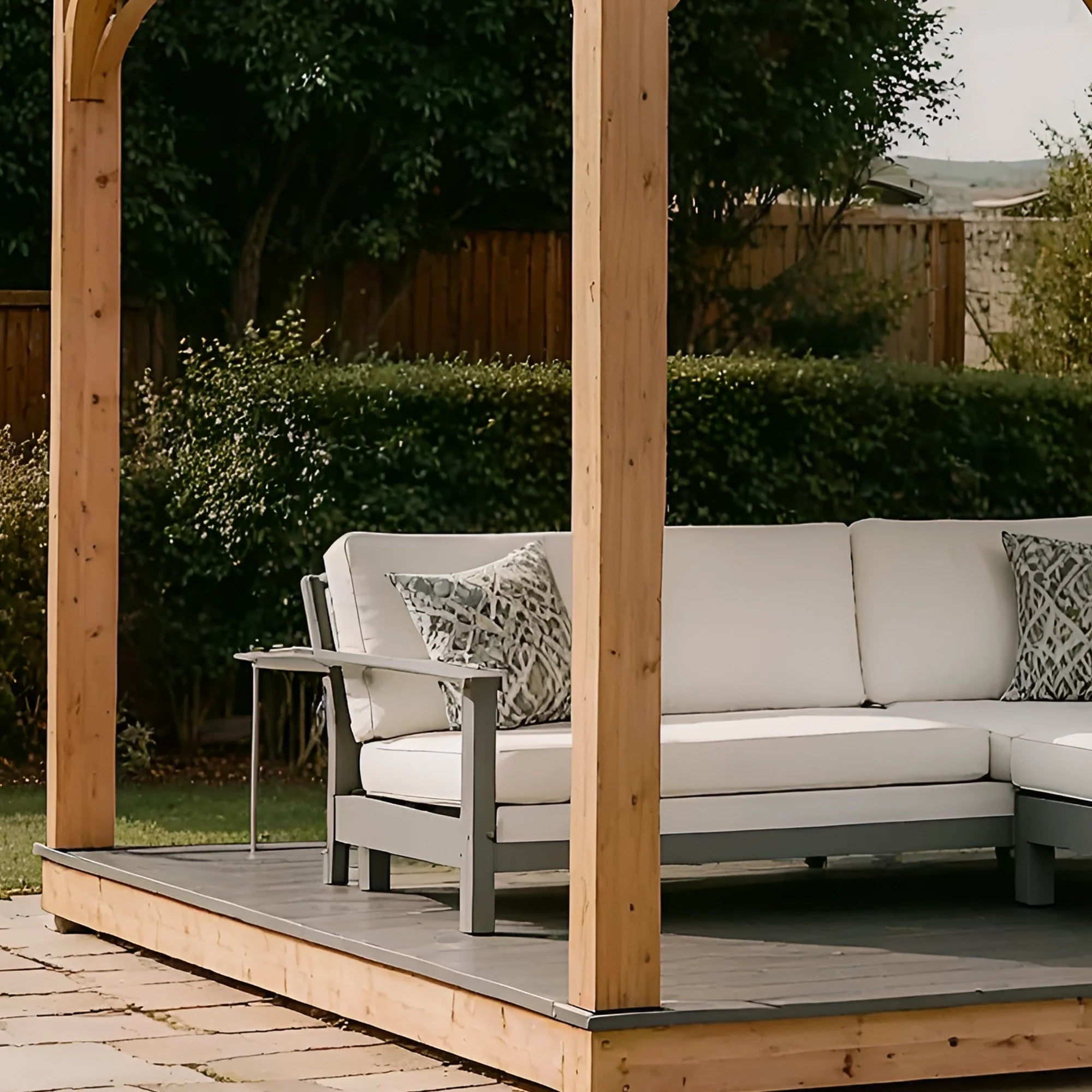 12x12 Wooden Gazebo with Steel Roof | Outdoor Pavilion for Patio, Garden & Poolside Lounge