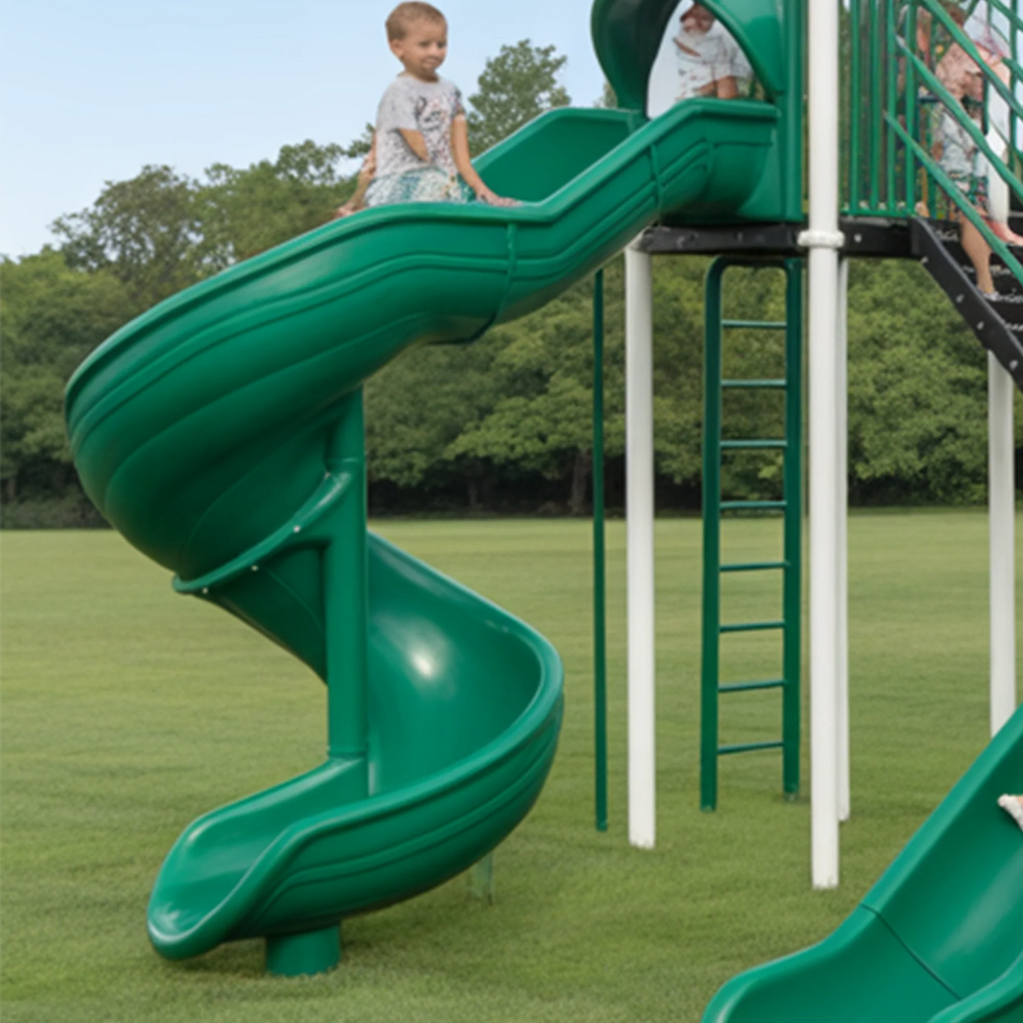 Wooden Kids Playground with Triple Slides & Bridge | 22x12x9 ft Outdoor Playhouse