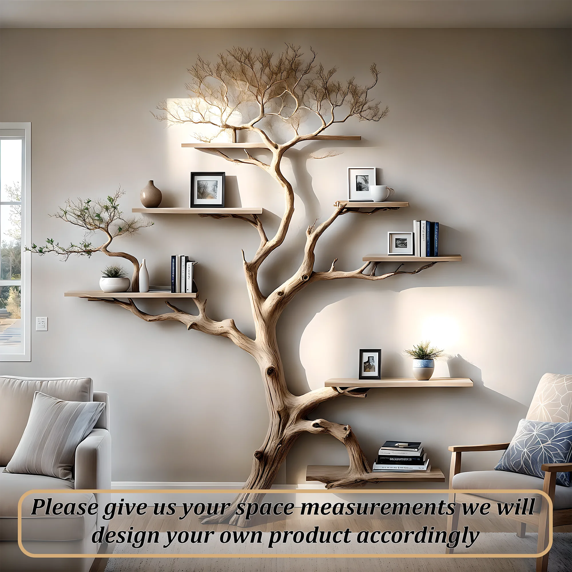 Handmade bookcases, creative bookcases, tree-shaped bookcases 