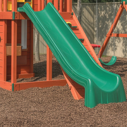 Backyard Wooden Playhouse with Dual Slides & Tube | 22x12x9 ft Kids Outdoor Playground