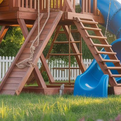 Wooden Swingset with Double Tube Slides & Playhouse – Kids Outdoor Playground
