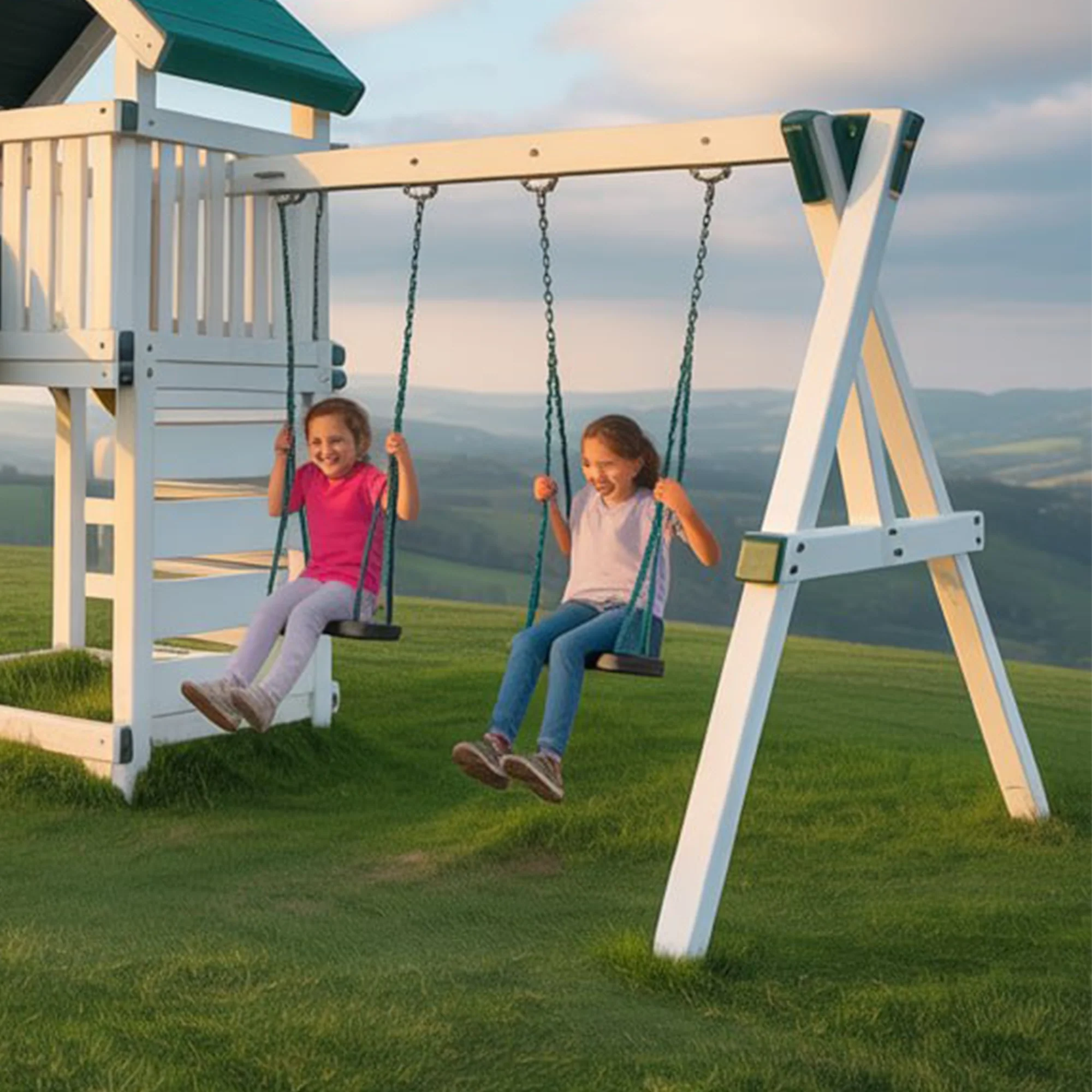 Large Outdoor Playset for Kids – Swings, Slide & Climbing