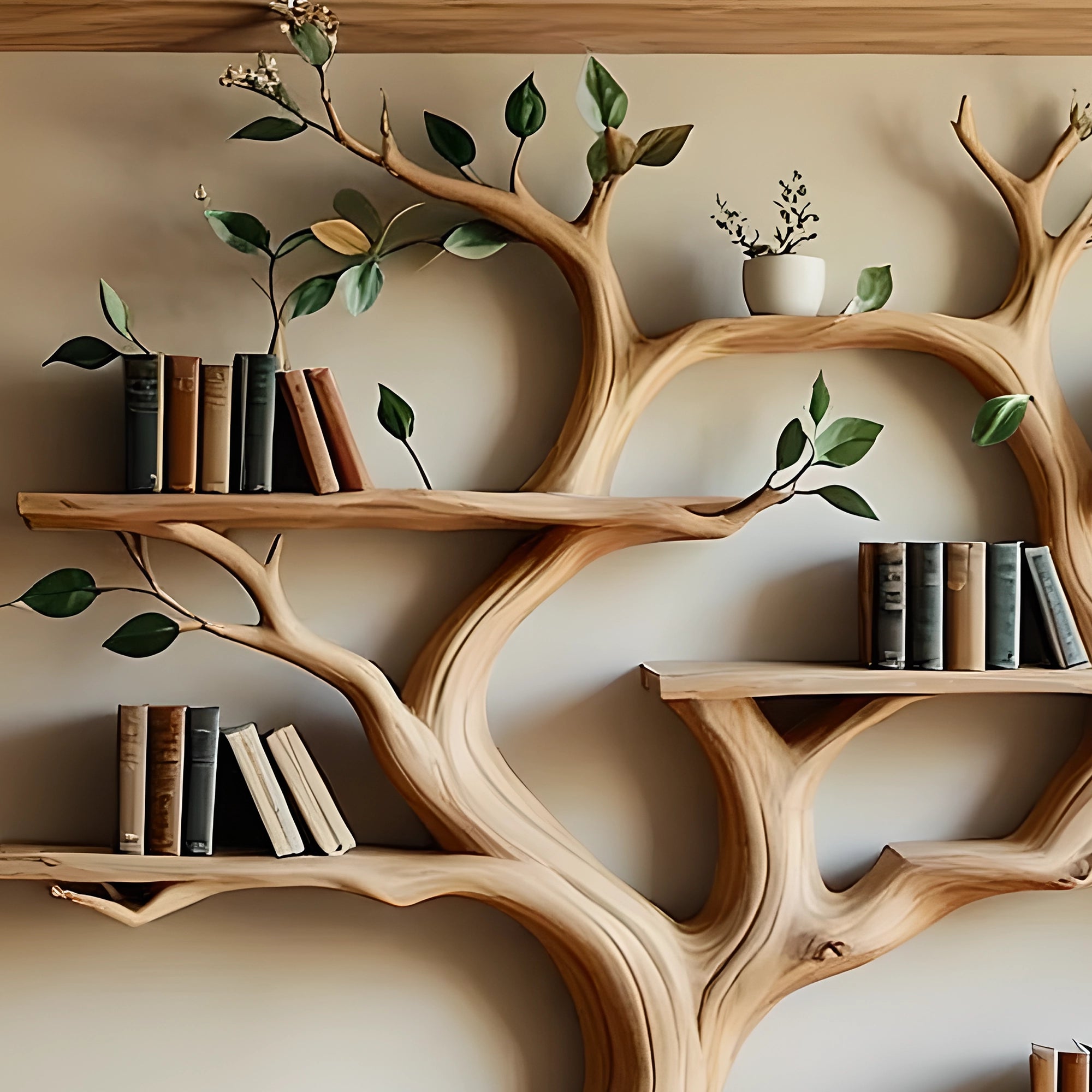 Handmade Branch Bookshelf – Stylish and Practical 