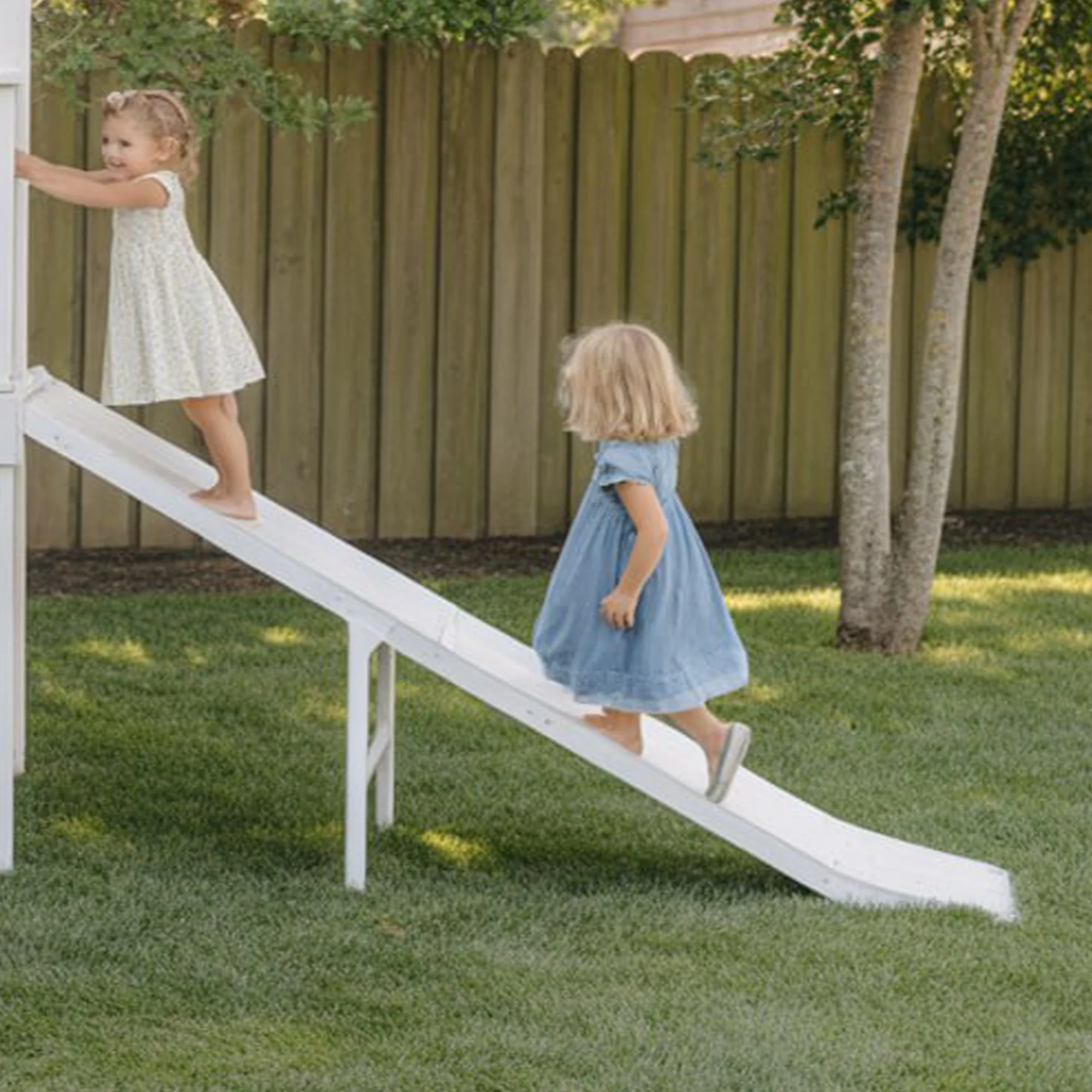 Deluxe Wooden Playhouse with Slide & Swing – Outdoor Kids Activity Set, 22x12x9 ft