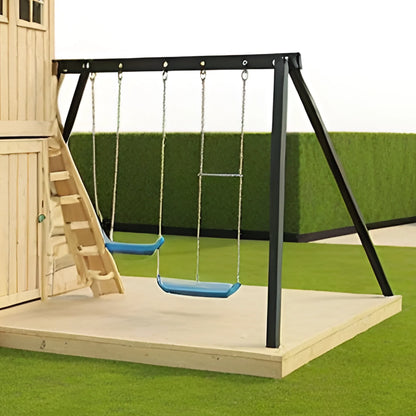 Large Backyard Playground – Wooden Swing Set with Slide, Sandbox & Swings