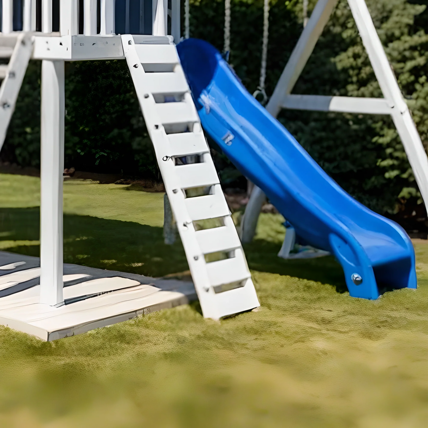 All-in-One Wooden Swing Set – Outdoor Playset with Double Slides & Swings