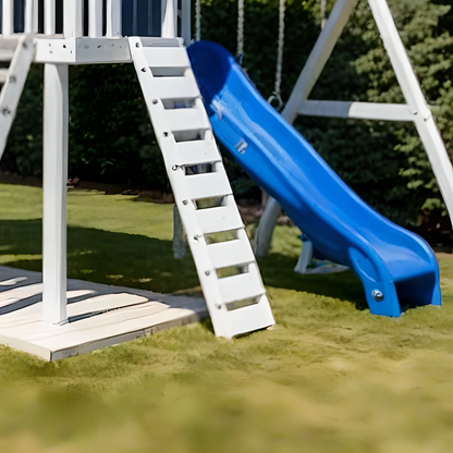 All-in-One Wooden Swing Set – Outdoor Playset with Double Slides & Swings
