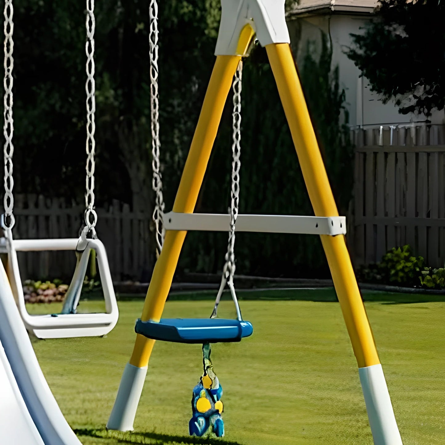 Heavy-Duty Wooden Swing Set – Outdoor Play Structure with Slides & Climbing Features