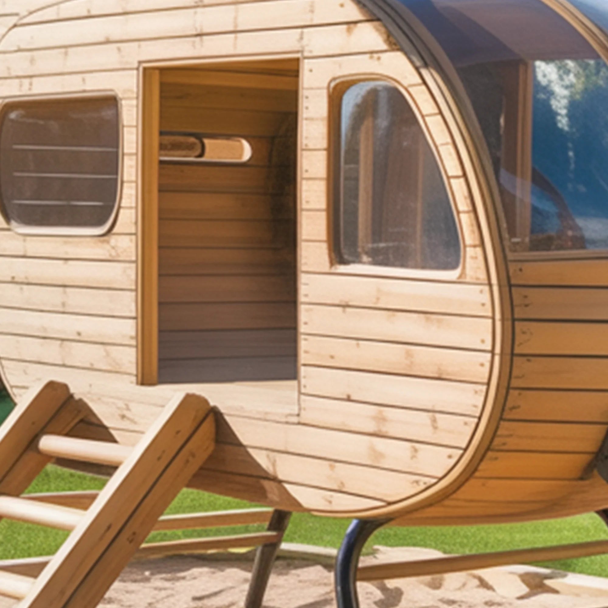 Wooden Helicopter Playhouse – 14ft | Outdoor Playground for Kids